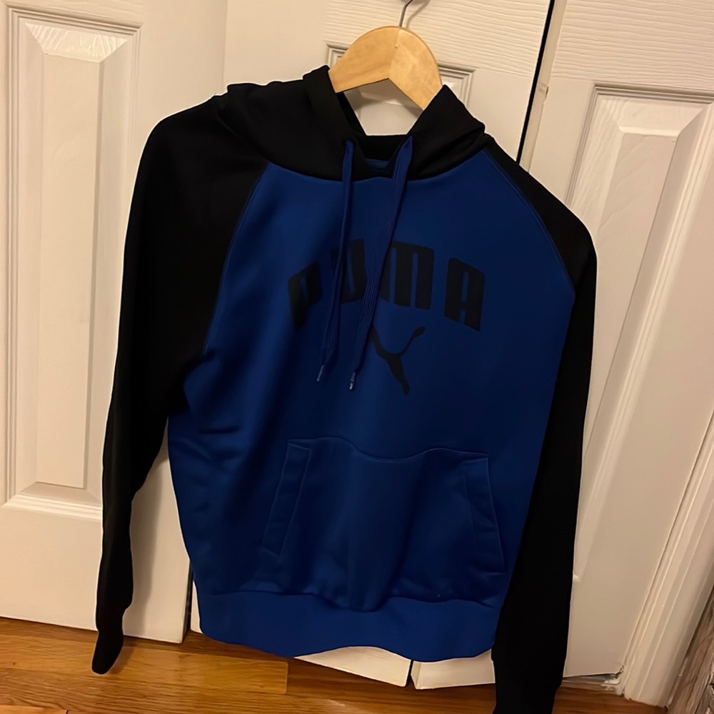 Medium Blue/Black sports hoodie